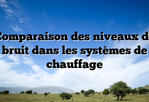 Comparaison des niveaux de bruit dans les systèmes de chauffage Comparaison des niveaux de bruit dans les systèmes de chauffage